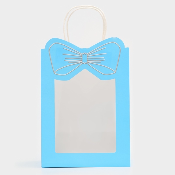 Пакет подарочный новогодний с оком Пакет подарочный новогодний с оком "Бант", 19 х 26 х 13 см.