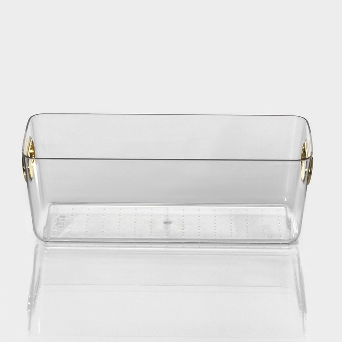 Контейнер для хранения &laquo;Нежность&raquo;, 28&times;11&times;9,5 см, цвет прозрачный
