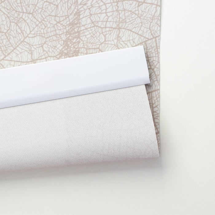 Штора рулонная &laquo;Листья&raquo;, 60&times;200 см (с учётом креплений 3,5 см), цвет коричневый