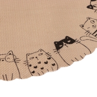 Салфетка сервировочная, плейсмат &laquo;Котики&raquo;, d=38 см