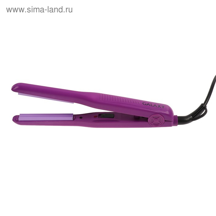 Щипцы-гофре Galaxy GL 4500, 30 Вт, до 200&deg;С, керамика, пластины 86 х 13 мм, фиолетовые