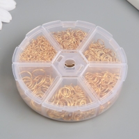 Кольца зажимные металл в шкатулке "Золото" 880 шт 8х8х2 см Кольца зажимные металл в шкатулке "Золото" 880 шт 8х8х2 см