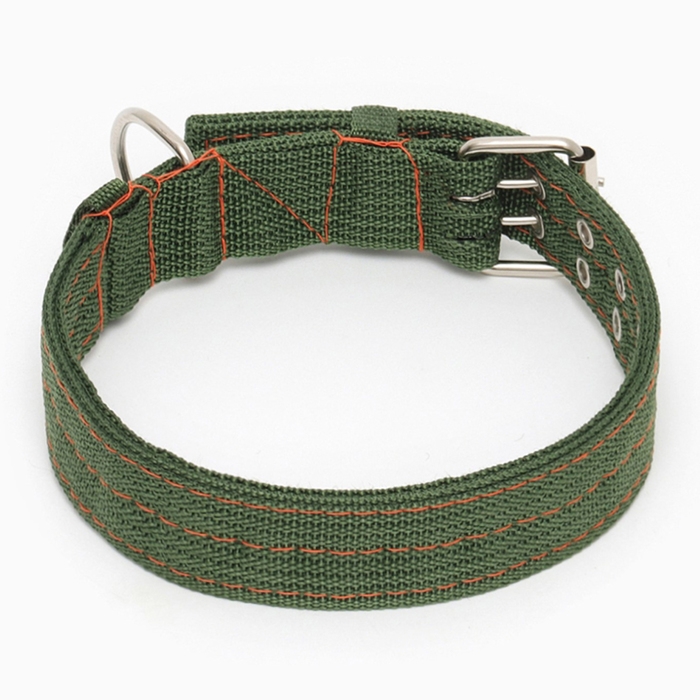 Ошейник четырехслойный, 64 х 4 см, ОШ 50-58 см, полиэстер, зелёный Ошейник четырехслойный, 64 х 4 см, ОШ 50-58 см, полиэстер, зелёный
