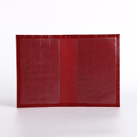 Обложка для паспорта, крокодил, цвет красный