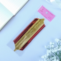 Бант-шар №5, золотой в красном