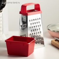 Тёрка Доляна &laquo;Универсал&raquo;, 4 грани, контейнер 450 мл, 27&times;12&times;0,9 см, цвет МИКС