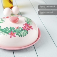 Блинница Доляна «Тропики», d=23 см, цвет белый Блинница Доляна «Тропики», d=23 см, цвет белый