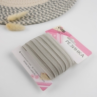 Резинка декоративная бельевая, 17 мм, 10 &plusmn; 1 м, цвет светло-серый