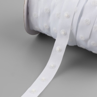 Тесьма с кнопками, 25-25 мм, 17 мм × 45 ± 1 м, цвет белый Тесьма с кнопками, 25-25 мм, 17 мм × 45 ± 1 м, цвет белый