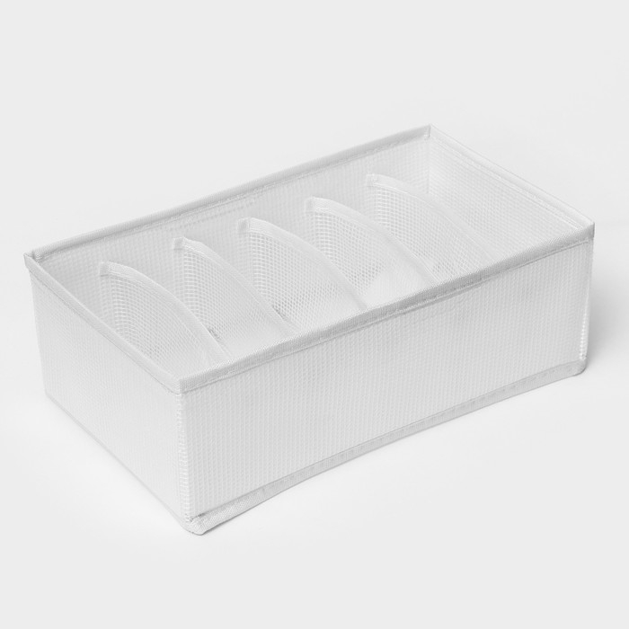 Органайзер для хранения белья LaDо́m, 6 ячеек, 28×16×10 см, цвет белый Органайзер для хранения белья LaDо́m, 6 ячеек, 28×16×10 см, цвет белый