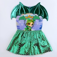 Карнавальный набор &laquo;Зимний дракошка&raquo;, цвет зелёный: крылья, юбка и ободок