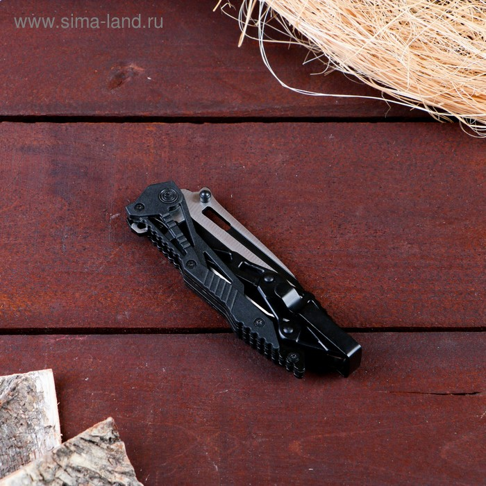 Нож перочинный "Трансформер" складной черный, лезвие 8,5 см, с фиксатором