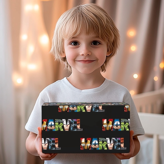 Набор упаковочной бумаги, 70 &times; 100 см, 3 листа, Мстители, Человек-паук