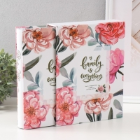 Фотоальбом на 100 фото 10х15 см "Нарисованные цветы" в коробке МИКС 5,7х20.5х26 см