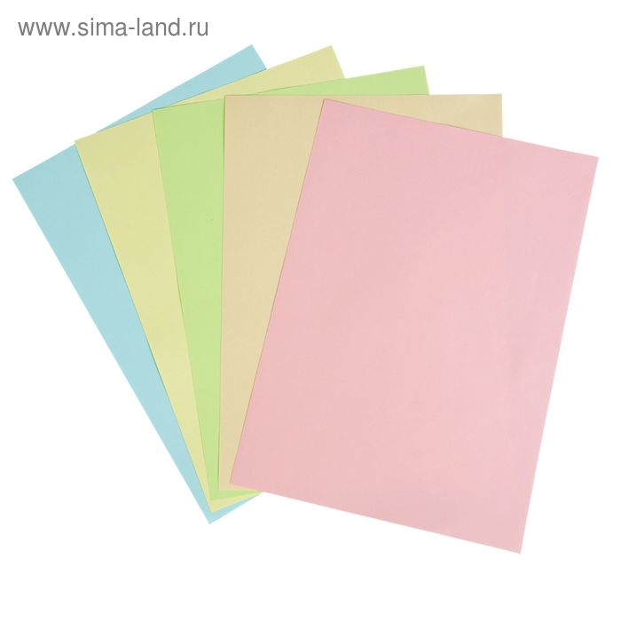 Бумага цветная А3, 50 листов Calligrata Пастель, 5 цветов, 80 г/м² Бумага цветная А3, 50 листов Calligrata Пастель, 5 цветов, 80 г/м²