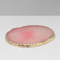 Подставка для украшений универсальная &laquo;Кварц&raquo;, 9&times;8&times;0,6 см, цвет розовый с золотом