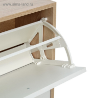 Обувница Приветливая-4, 1186х223х1096, Дуб сонома/Белый