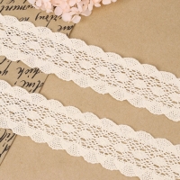 Кружево вязаное, 50 мм &times; 10 &plusmn; 1 м, цвет бежевый