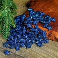 Фигурка для поделок и декора &laquo;Звезда&raquo;, набор 80 шт., размер 1 шт. 1,5&times;1,5&times;1 см, цвет синий