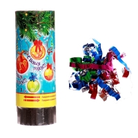 Новогодняя хлопушка пружинная «С Новым годом!», 11 см, конфетти, фольга-серпантин Новогодняя хлопушка пружинная «С Новым годом!», 11 см, конфетти, фольга-серпантин