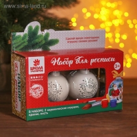 Набор новогодних шаров под раскраску &laquo;Пара №6&raquo;, 2 шт., с подвесом, 3+