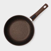 Набор кухонной посуды № 8 «Мраморная», крышка, антипригарное покрытие, цвет кофейный мрамор Набор кухонной посуды № 8 «Мраморная», крышка, антипригарное покрытие, цвет кофейный мрамор