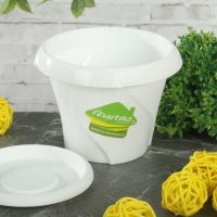 Горшок с поддоном «Флориана», 300 мл, цвет белый Горшок с поддоном «Флориана», 300 мл, цвет белый