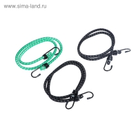 Резинка для крепления багажа TORSO, 80 см, d8 мм, металлические крючки, МИКС, набор 3 шт Резинка для крепления багажа TORSO, 80 см, d8 мм, металлические крючки, МИКС, набор 3 шт