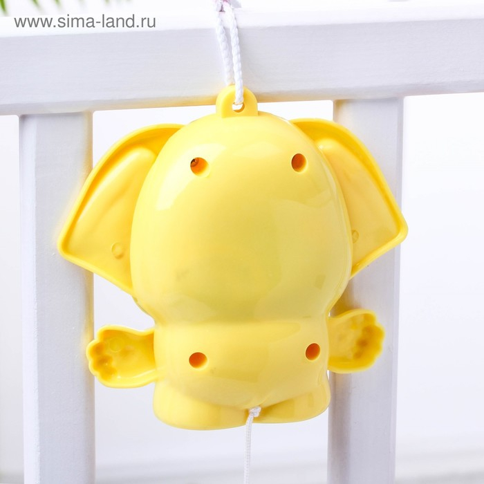 Подвеска музыкальная &laquo;Слоник&raquo;, заводная, на кроватку, коляску, цвет МИКС, Крошка Я