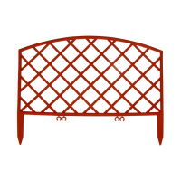 Ограждение декоративное, 35 &times; 220 см, 5 секций, пластик, терракотовое, ROMANIKA, Greengo