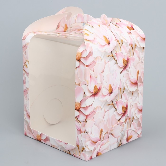 Коробка под торт, кондитерская упаковка, «Сакура», 15 х 15 х 18 см Коробка под торт, кондитерская упаковка, «Сакура», 15 х 15 х 18 см