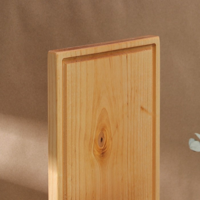 Доска разделочная деревянная с кровостоком Adelica, 50&times;20&times;2 см, покрыта маслом, цельная берёза