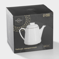 Чайник фарфоровый заварочный Magistro &laquo;Морской бриз&raquo;, 850 мл, цвет белый