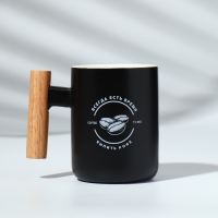 Кружка керамическая «Всегда есть время», 400 мл, цвет чёрный Кружка керамическая «Всегда есть время», 400 мл, цвет чёрный