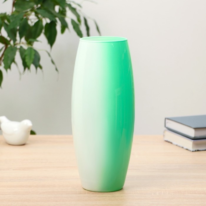 Ваза Ваза "Абстракция-зеленый" d-7,5см 10х26 см, микс