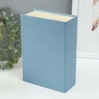 Шкатулка кожзам для украшений "Магическая книга" голубая 15,5х21,5х7 см Шкатулка кожзам для украшений "Магическая книга" голубая 15,5х21,5х7 см