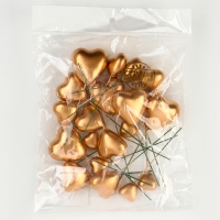 Набор топперов &laquo;Сердечки&raquo;, 12 см, цвет золото