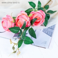 Цветы искусственные "Роза" три бутона, 8х80 см, персиковый Цветы искусственные "Роза" три бутона, 8х80 см, персиковый
