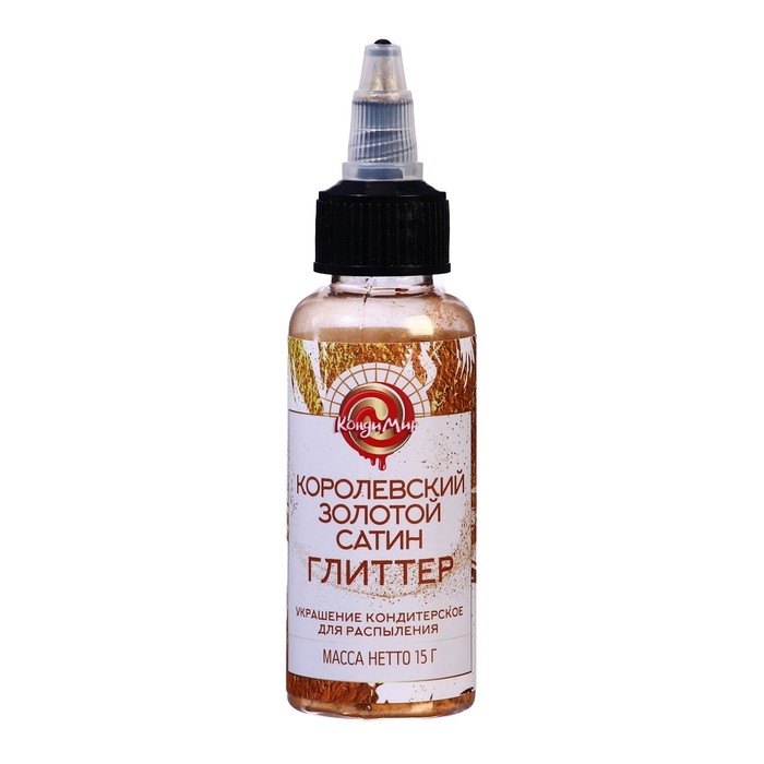 Глиттер, кандурин-распылитель "Сатиновое королевское золото", фракция 5-25 &micro;m, 15 г
