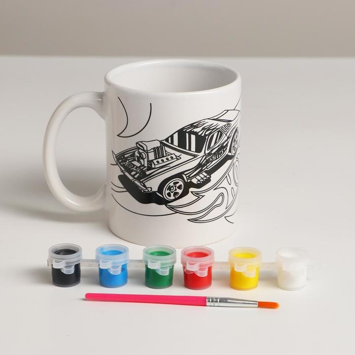 Кружка для росписи «Хот Вилс» (краски, кисточка) Кружка для росписи «Хот Вилс» (краски, кисточка)