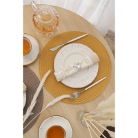 Салфетки сервировочные на стол Доляна &laquo;Лофт&raquo;, 4 шт, d=38 см, цвет песочный