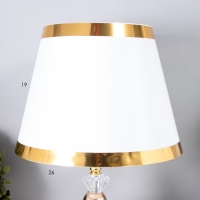 Настольная лампа Доминика E27 40Вт бело-золотой 25х25х36 см RISALUX Настольная лампа Доминика E27 40Вт бело-золотой 25х25х36 см RISALUX