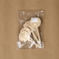 Таблички садовые для маркировки, 12 см, набор 8 шт., дерево, &laquo;Помидор&raquo;, Greengo