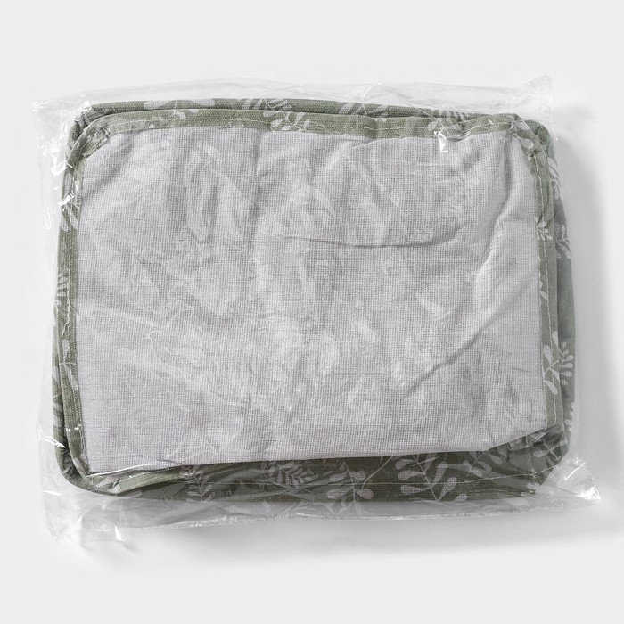 Органайзер для хранения белья Доляна Leaves, 9 ячеек, 25×33×16 см, цвет зелёный Органайзер для хранения белья Доляна Leaves, 9 ячеек, 25×33×16 см, цвет зелёный