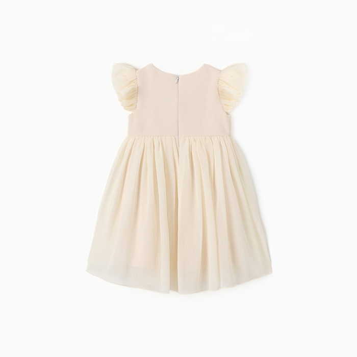 Платье для девочки, MINAKU :Party Dress, цвет молочный, рост 122 см Платье для девочки, MINAKU :Party Dress, цвет молочный, рост 122 см