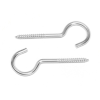 Шуруп-полукольцо ТУНДРА, для дерева, оцинкованный, 4,5х90 мм, 10 шт