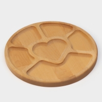 Подарочный набор деревянной посуды Adelica, менажница 6 секций, менажница 2 секции, подставка для посуды, масло в подарок, берёза Подарочный набор деревянной посуды Adelica, менажница 6 секций, менажница 2 секции, подставка для посуды, масло в подарок, берёза