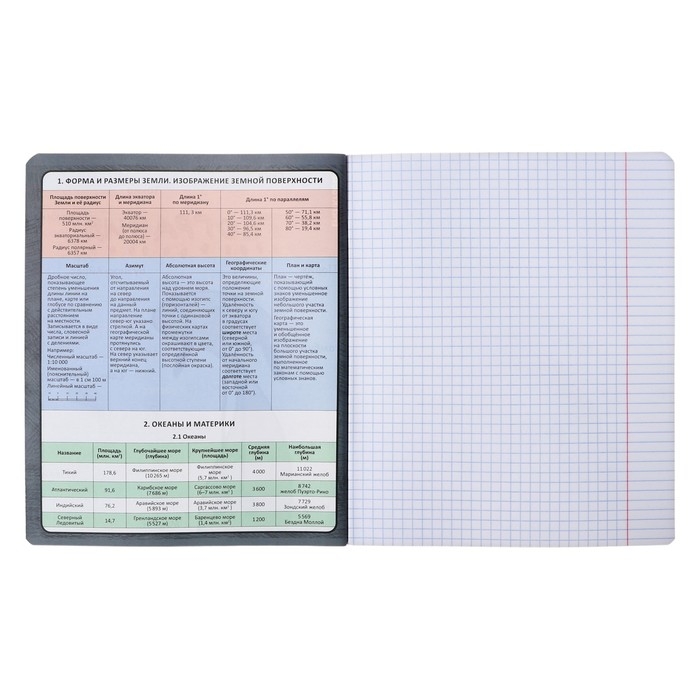 Тетрадь предметная ГЕОГРАФИЯ, 48 листов в клетку, ErichKrause Тетрадь предметная ГЕОГРАФИЯ, 48 листов в клетку, ErichKrause "Чубрик", пластиковая обложка, шелкография, блок офсет 100% белизна, инфо-блок