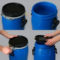 Фляга пищевая, 30 л, горловина 26 см, синяя, Open Top Фляга пищевая, 30 л, горловина 26 см, синяя, Open Top