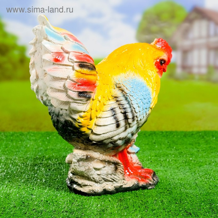Садовая фигура Садовая фигура "Петух с цветами" 33х18х33см